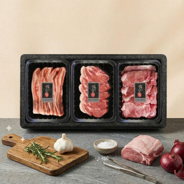 [실속세트 21호] 농협 안심 한돈 세트(삼겹살500g+목살500g+앞다리살500g)